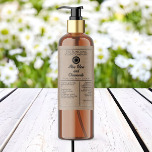 Etiqueta del frasco de cosméticos estilo Kraft con