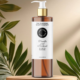 Etiqueta del frasco de cosméticos impermeable blan