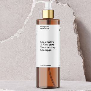 Etiqueta del frasco de cosméticos impermeable blan