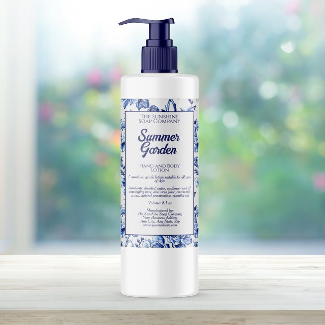 Etiqueta del frasco de cosméticos impermeables flo (Subido por el creador)
