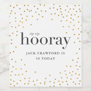 etiqueta del frasco de cumpleaños de sip sip hoora