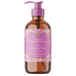 Etiqueta del frasco de damasco de Relieve metaliza