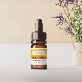 Etiqueta del frasco de fragancia de aceites esenci