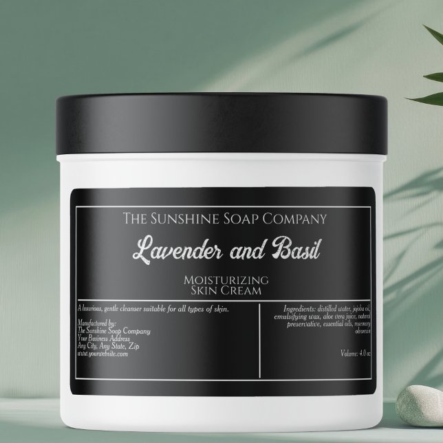 Etiqueta del frasco de jabón blanco y negro (Subido por el creador)