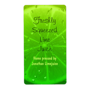 Etiqueta del frasco de jugo de limón