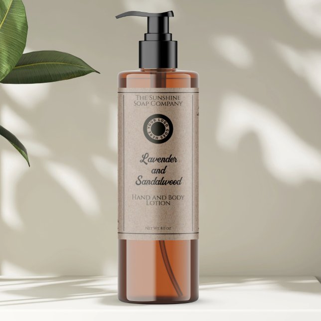 Etiqueta del frasco de Kraft de papel estilo cosmé (Subido por el creador)