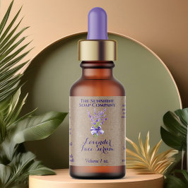 Etiqueta del frasco de Kraft Lavender Dropper