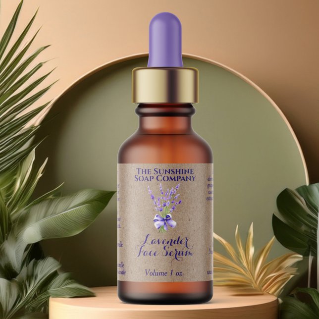 Etiqueta del frasco de Kraft Lavender Dropper (Subido por el creador)