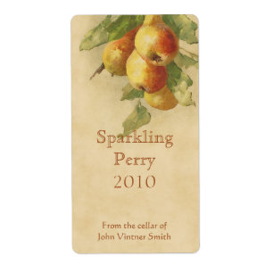 Etiqueta del frasco de peras