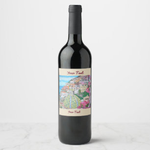 Etiqueta del frasco de Positano, Vino (o Vino espu