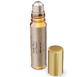 Etiqueta del frasco de rodillo perfume estilo pape