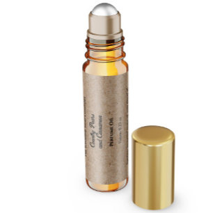 Etiqueta del frasco de rodillo perfume estilo pape