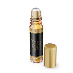 Etiqueta del frasco de rollo perfume de Purpurina 