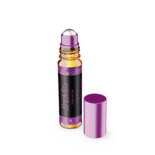 Etiqueta del frasco de rollo perfume del Purpurina