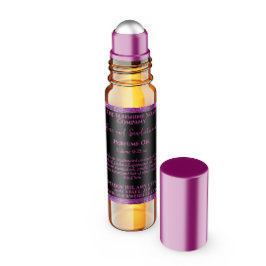 Etiqueta del frasco de rollo perfume del Purpurina