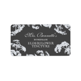 Etiqueta del frasco de tinción de Elderflower Pers