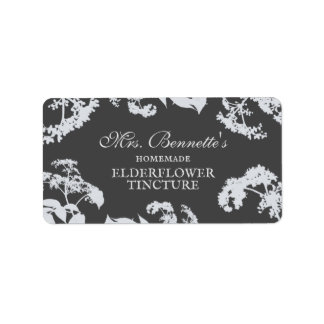 Etiqueta del frasco de tinción de Elderflower Pers