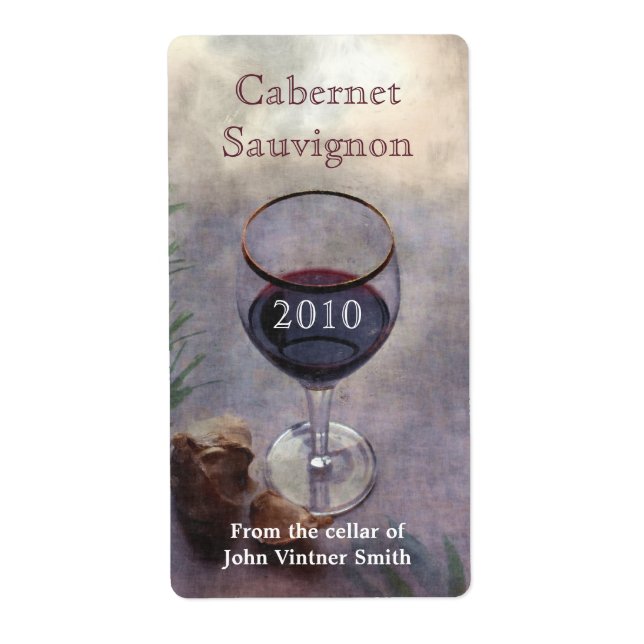 Etiqueta del frasco de vino (Frente)