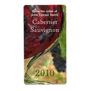 Etiqueta del frasco de vino