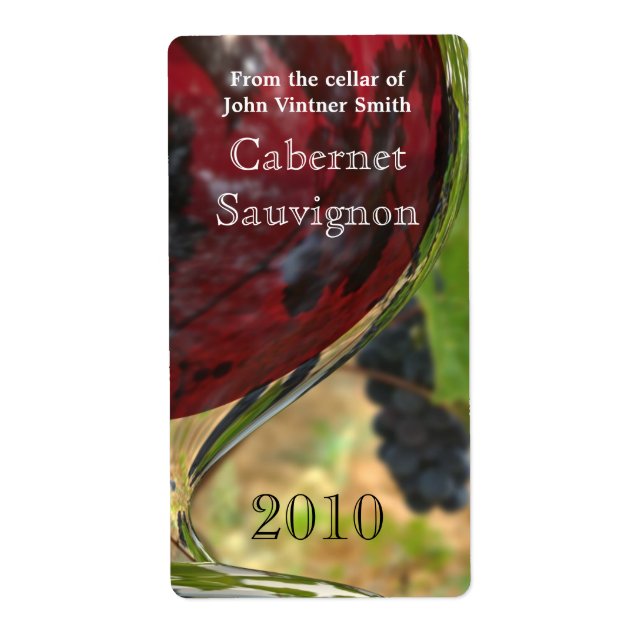 Etiqueta del frasco de vino (Frente)