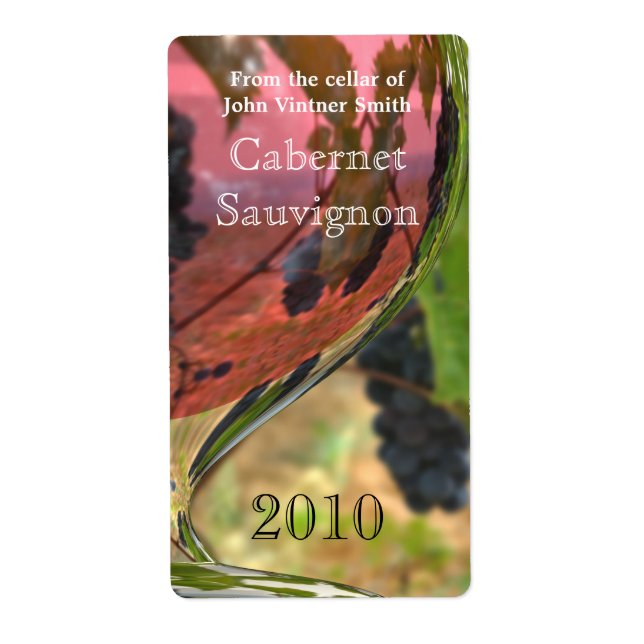 Etiqueta del frasco de vino (Frente)