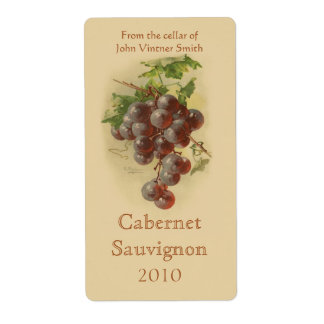 Etiqueta del frasco de vino
