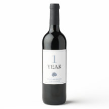 Etiqueta del frasco de vino boda Hydrangea Azul tu