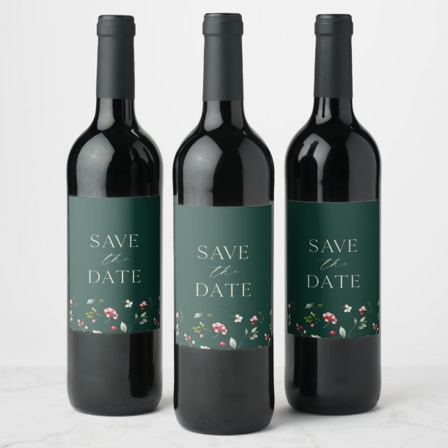 Etiqueta del frasco de vino Boda para navidades (Botellas)