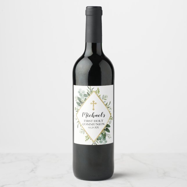 Etiqueta del frasco de vino cruzado de oliva (Anverso)