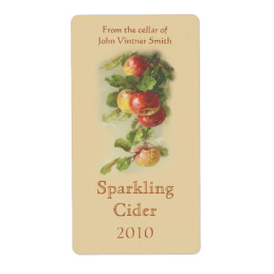 Etiqueta del frasco de vino de Apple