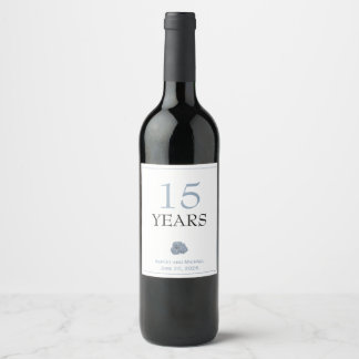 Etiqueta del frasco de vino de Hydrangea Boda