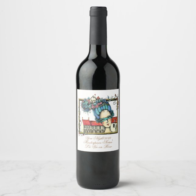 Etiqueta del frasco de vino de Masterpiece Soiree (Anverso)