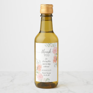 Etiqueta del frasco de vino de Pastel Rubor Mini