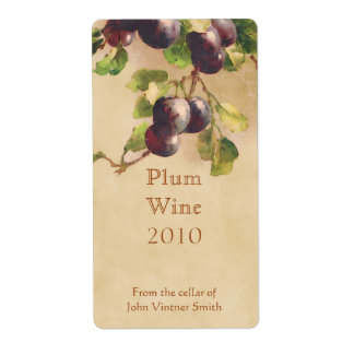 Etiqueta del frasco de vino de Pluma