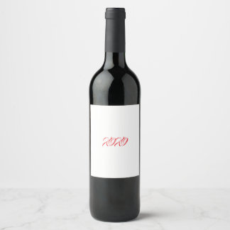 Etiqueta del frasco de vino de San Valentín (8,9 c