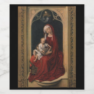 Etiqueta del frasco de vino Madonna y Infantil