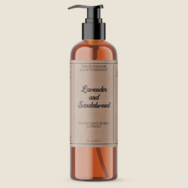 Etiqueta del frasco del estilo de papel Kraft (Subido por el creador)