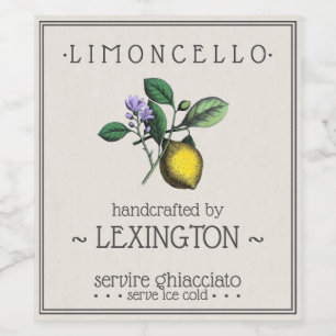 Etiqueta del frasco del Ilustracion de Limoncello