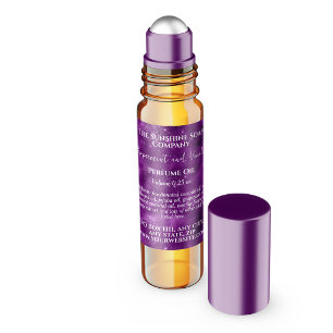 Etiqueta del frasco perfume de espárragos morados