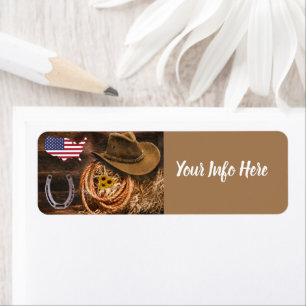 Etiqueta del Gorra de bovinos Lasso Horseshoe