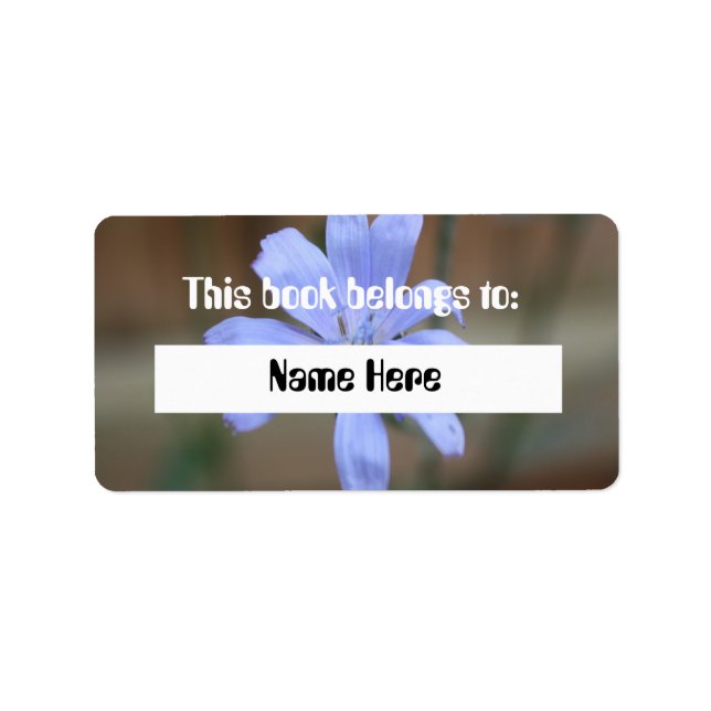 Etiqueta del libro de achicoria (Frente)