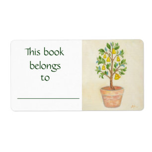 Etiqueta del libro de árbol de orejas