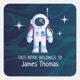 Etiqueta del libro de astronautas