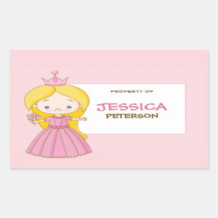 Etiqueta del libro de la princesa real / Pegatina 