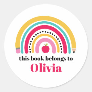 Etiqueta del libro de nombres personalizados del a