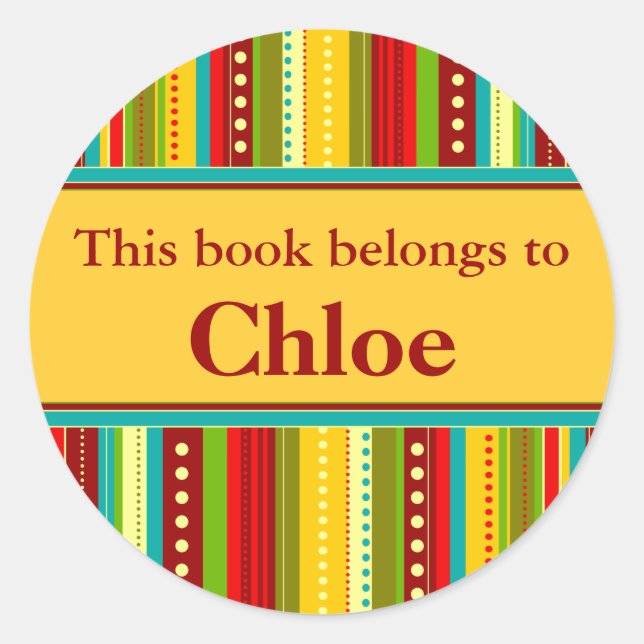 Etiqueta del libro de rayas otoñales (Anverso)