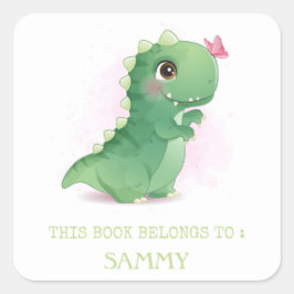 ETIQUETA DEL LIBRO : DINOSAURIO DE BEBÉ CUTIDO