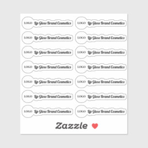 Etiqueta del logotipo del tubo de brillo del trans