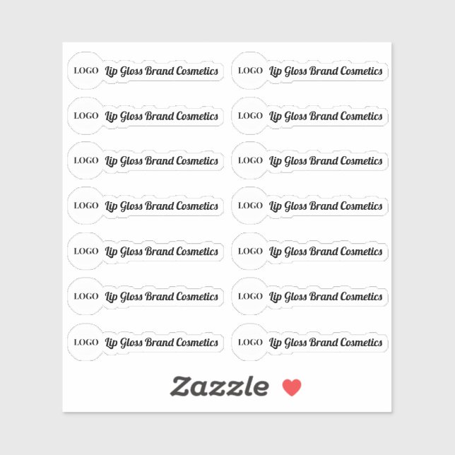 Etiqueta del logotipo del tubo de brillo del trans (Hoja)