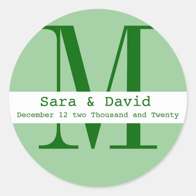 Etiqueta del monograma del personalizado (Anverso)